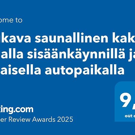 Mukava Saunallinen Kaksio Omalla Sisaeaenkaeynnillae Ja Ilmaisella Autopaikalla Kuopio Kültér fotó